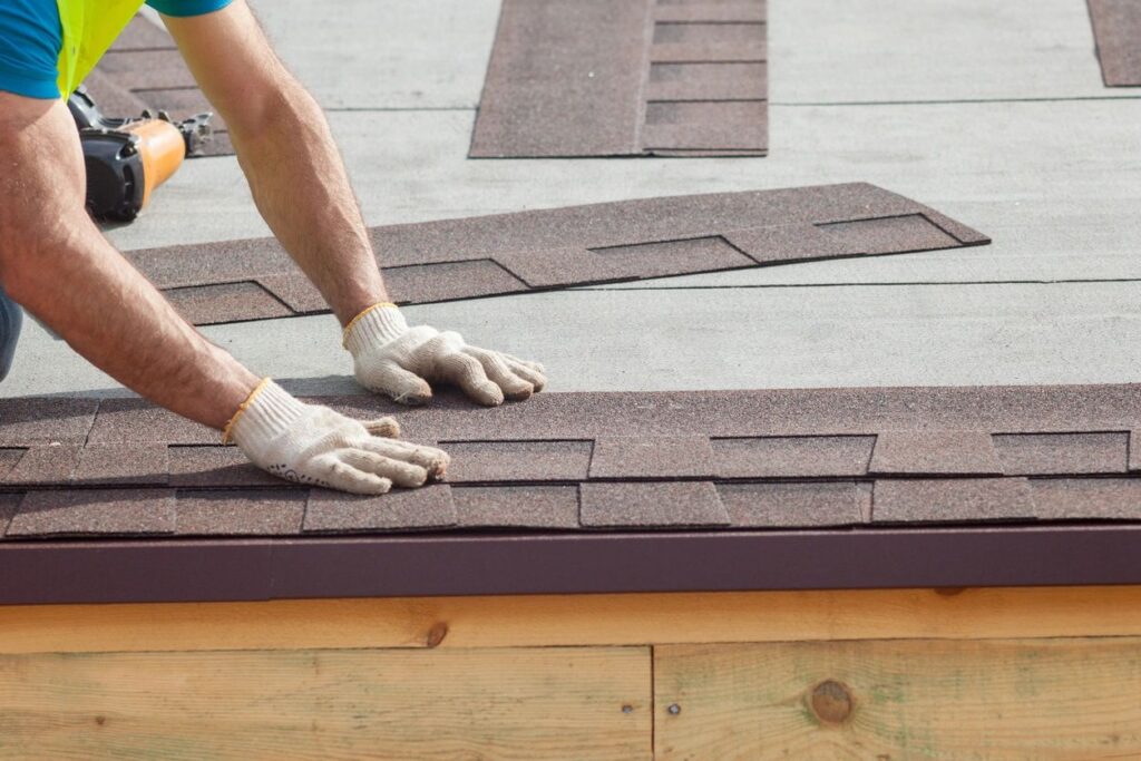 Replacing the roof after a storm